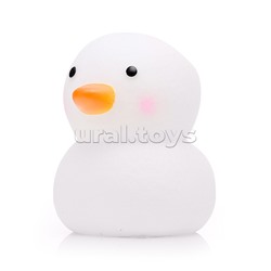 Подставка для пишущих принадлежностей пластиковая "Lucky duck" 9,7x7,7x9,7 см, в форме утенка, белая, в пластиковом пакете