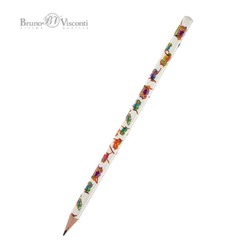 Карандаш чернографитный BrunoVisconti HappyGraphix JUMBO "Яркие совы", НВ, трёхгранный