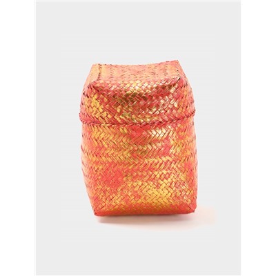 Корзинка плетёная «Голден», 16×16×23 см, розовая