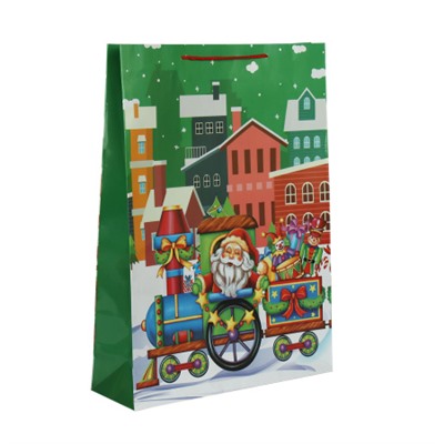 Пакет подарочный Новый год 55x40x13см / 450XL /уп 12/240/микс/128г/м2