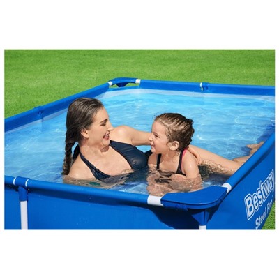 Бассейн каркасный Bestway Steel Pro 56401, 221×150×43 см, прямоугольный