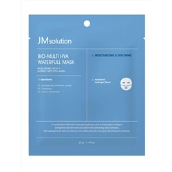JMsolution Тающая гидрогелевая маска для лица с гиалуроновой кислотой / Bio-Multi Hya Waterfull Mask, 34 г 28260