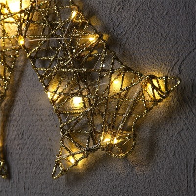 Светодиодная фигура «Колокольчики» 42.5×30 см, металл, от батареек ААх3, свечение тёплое белое