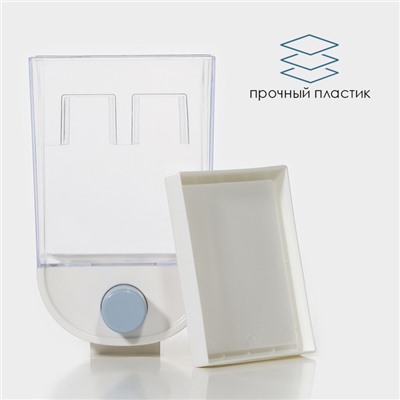 Контейнер с дозатором для хранения сыпучих продуктов, 11.8×9.5×19 см, 1 л, белый