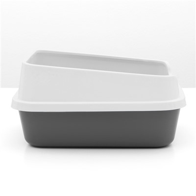 Туалет «Сима Люкс» с сеткой и бортом 30×39×19 см, серый