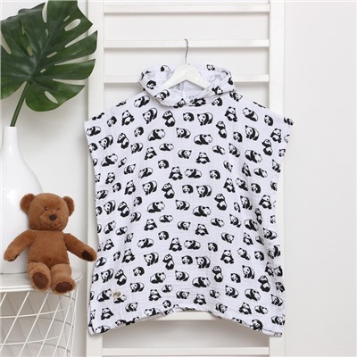 Полотенце - пончо LoveLife «Панды», 100% хлопок, муслиновое, 235 г/м²