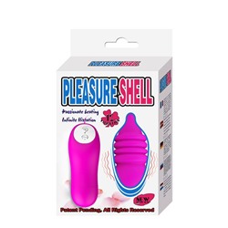 Вибропуля Pleasure Shell с рёбрышками и выносным пультом управления