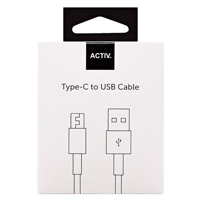 Кабель USB - Type-C Activ Clean Line (повр. уп.)  100см 1,5A  (black)