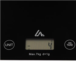 Весы кухонные Luazon LVK-702, электронные, до 7 кг, чёрные