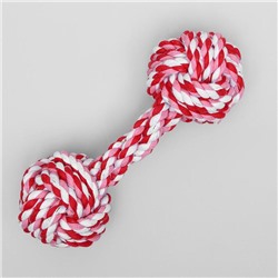 Игрушка тренировочная канатная «Гантель», 180 г, микс цветов