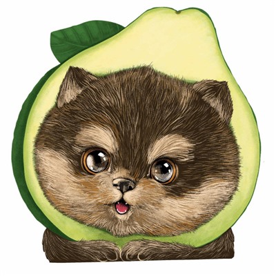 Блокнот фигурный 120х117 мм 30л без линовки "АВОКАДОПЕС" 63037 Феникс