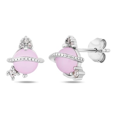 Серьги, розовый кварц, Z-23805