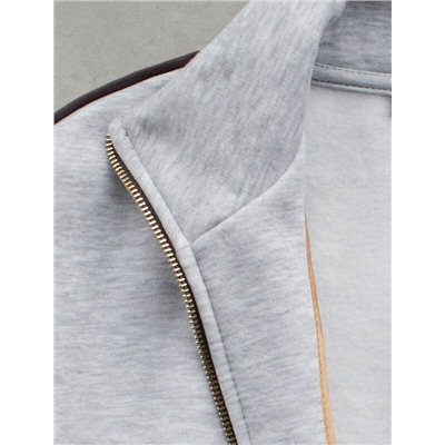 Бомбер среднего объема из эластичного футера трехнитики c начесом