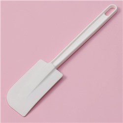 Лопатка кондитерская Доляна, 23.5 см, силикон, белая