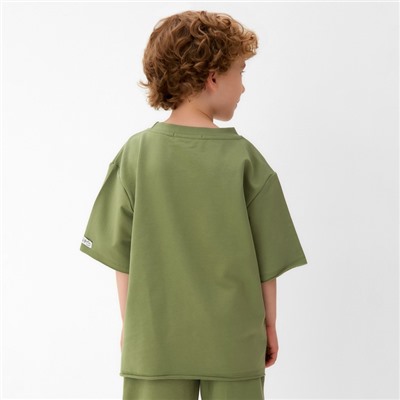 Футболка детская KAFTAN, размер 36 (134-140 см), хаки