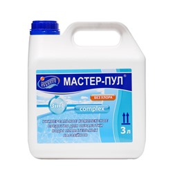 Бесхлорное  средство  для  очистки воды  в бассейне "Мастер-пул", универсальное, 3л