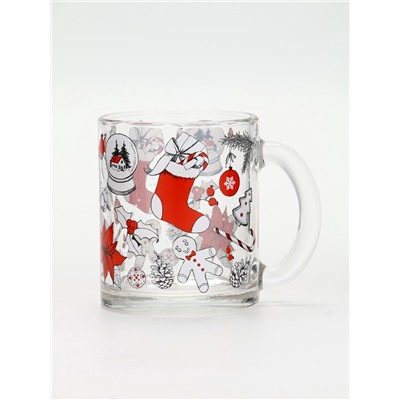 Кружка новогодняя стеклянная «Новогодний уют», 300 мл