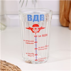 Стакан гранёный в подарочной упаковке «ВДВ» 250 мл