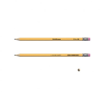 Карандаш черногр. 45601 "Янтарь" НВ с ластиком ErichKrause