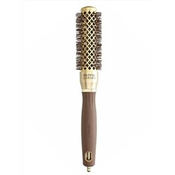 Olivia Garden Термобрашинг для укладки волос / Expert Blowout Shine Wavy Bristles Gold & Brown, 20 мм, коричневый 23433