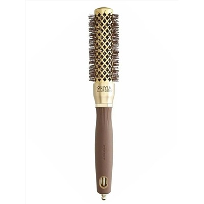 Olivia Garden Термобрашинг для укладки волос / Expert Blowout Shine Wavy Bristles Gold & Brown, 20 мм, коричневый 23433