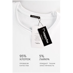 Женский лонгслив оверсайз из футера двухнитки Happyfox