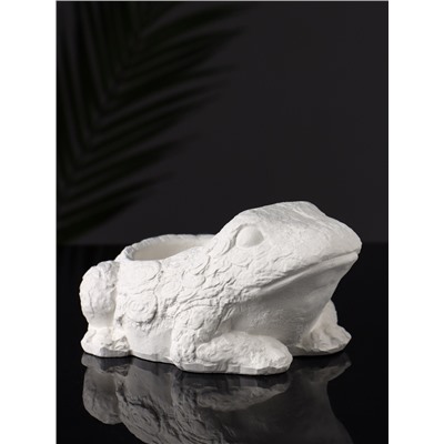 Фигурное кашпо для цветов «Лягушка», гипс, 14×12×9 см