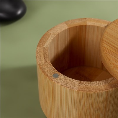 Органайзер для хранения «BAMBOO», с раздвижной крышкой, d=9×7 см, коричневый