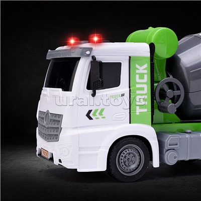 Машина "Бетономешалка" на батарейках, в коробке