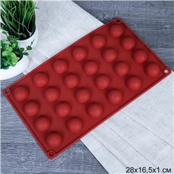 Форма для конфет 24 ячейки силиконовая Полусфера 2 см / HL-051 / уп 200/ 28x16х1 см/ 0,08/ ПРОМО АКЦИЯ