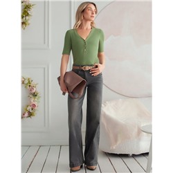 Джемпер тонкой вязки из вискозы с нейлоном