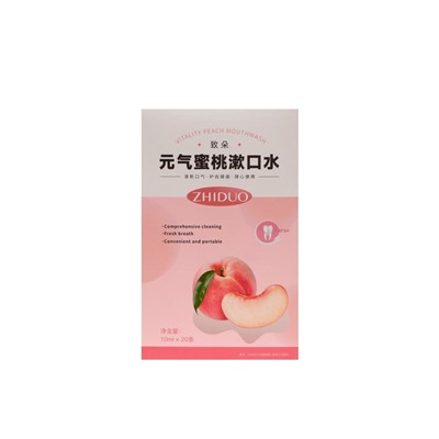 Ополаскиватель для рта в стиках со вкусом персика, 20 шт. по 10 мл