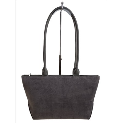 Женская сумка из искусственной замши, цвет серый