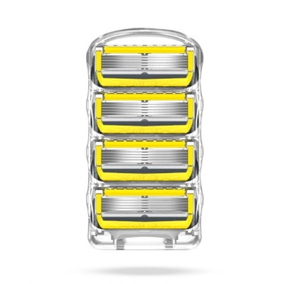 Кассеты для бритвы Dʤɪˈlett ФЬЮЖН-5 PROSHIELD (4 шт.) без розничной упаковки (Оригинал)