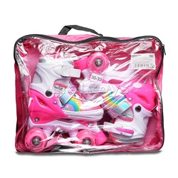 Ролики детские, размер S, 4 колеса (цвет розовый)