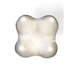 Декоративное кашпо для цветов «Зуб мудрости», 200 мл, 8.2×6.7×10 см, керамическое, белое