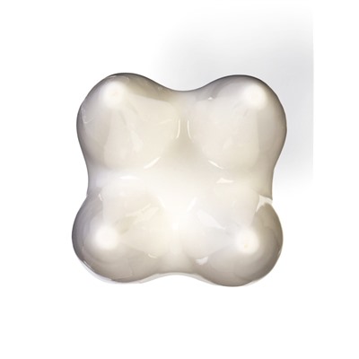 Декоративное кашпо для цветов «Зуб мудрости», 200 мл, 8.2×6.7×10 см, керамическое, белое