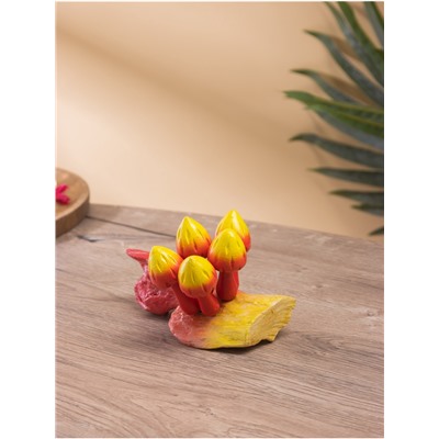 Сувенир «Коряга с грибочками», 20×10×10 см, дерево Камал, красно-жёлтый