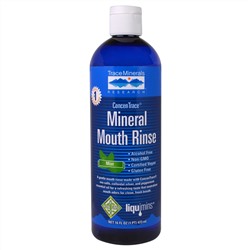 Trace Minerals Research, ConcenTrace, Минеральный ополаскиватель для полости рта, Мята, 16 жидких унций (473 мл)