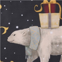 Набор салфеток сервировочных на стол «Этель» Happy and year, 4 шт., чёрные, круглые, d=30 см