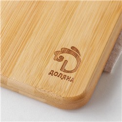 Менажница Доляна Striata, 3 секции, 32×23.5×1.2 см, бамбук