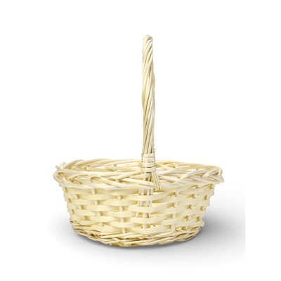 Корзина плетёная для хранения Rama, с ручкой, бежевая, набор 3 шт.