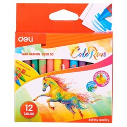 Мелки восковые 12цв EC20800 Colorun к/уп (1204941) Deli