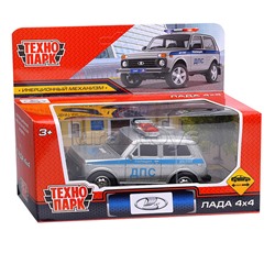 Машина металл LADA Полиция, 10 см, инерция, в коробке