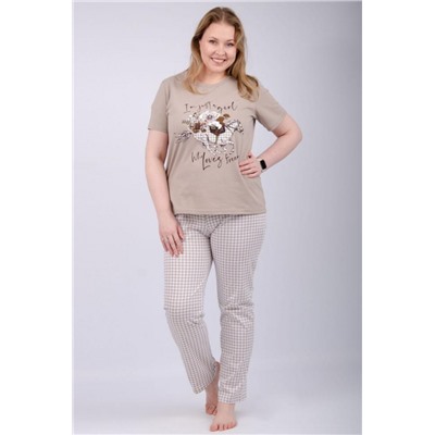 Пижама Вивианна 2 (Белый/беж)