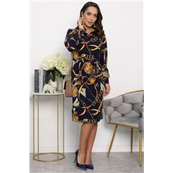 Платье Презентация стиля (темно-синее) П12650-15