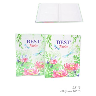 Фотоальбом 80 фото 10x15 Цветы / 9345 /уп 48/