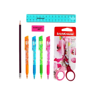 Набор настольный на вращающейся подставке 5 предметов, ErichKrause Mini Desk, Pastel Mint, пластиковый, мятный