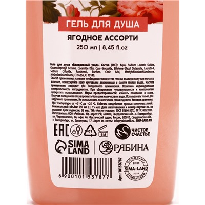 Подарочный набор SECRET GARDEN, гель для душа 250 мл и мочалка для тела, Чистое счастье