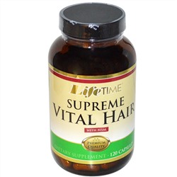 LifeTime Vitamins, Supreme Vital Hair с MSM, 120 капсул